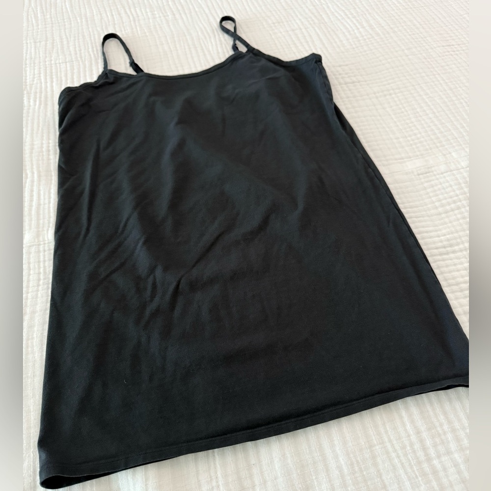 Tommy John Cool Cotton Stay Tucked Camisole, Black, Size Large - Picture 2 of 3